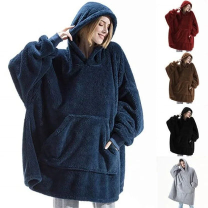 Oversized flanellfleece-tröja för damer och herrar – FleeceHaven