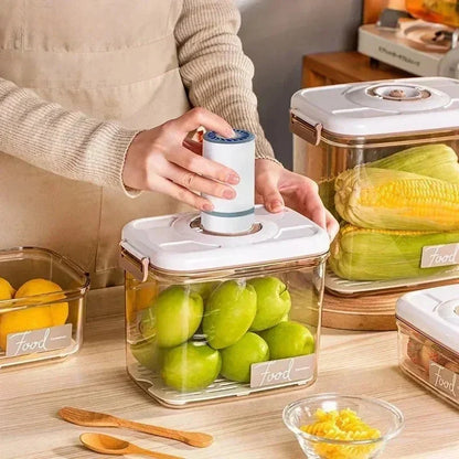 Vakuumförvaringsbox för livsmedel, genomskinlig behållare med handpump – FreshLock