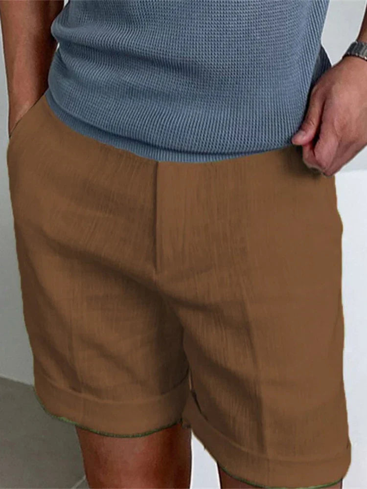 Lätta herrshorts i linne med avslappnad passform – Jorin