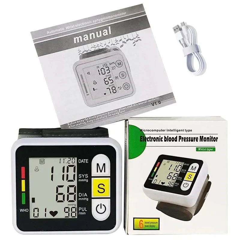 Digital handledsblodtrycksmätare med LCD-display – PulseTrack