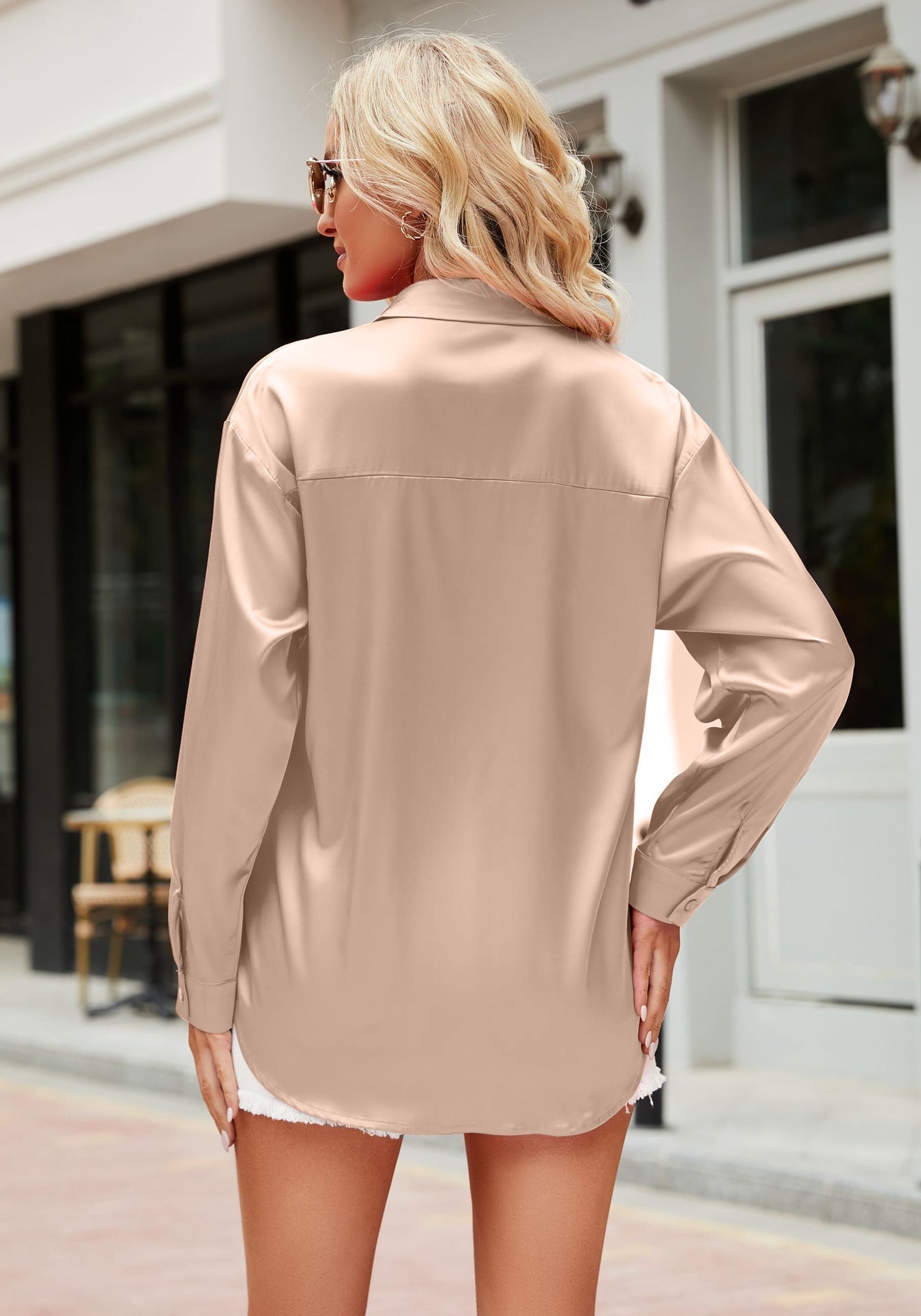 Elegant satinerad damblus för hösten – Mireille