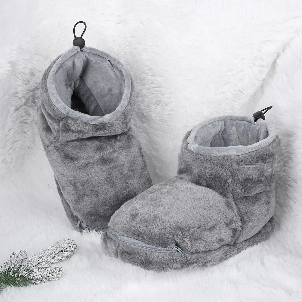 Elektriska USB-tofflor med plyschfoder – WarmFeet