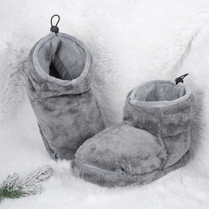 Elektriska USB-tofflor med plyschfoder – WarmFeet