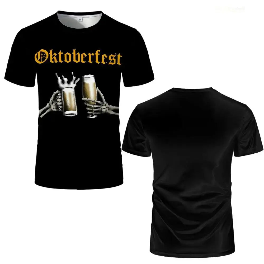 T-shirt med skelettmotiv – ProstGeist Oktoberfest 2026
