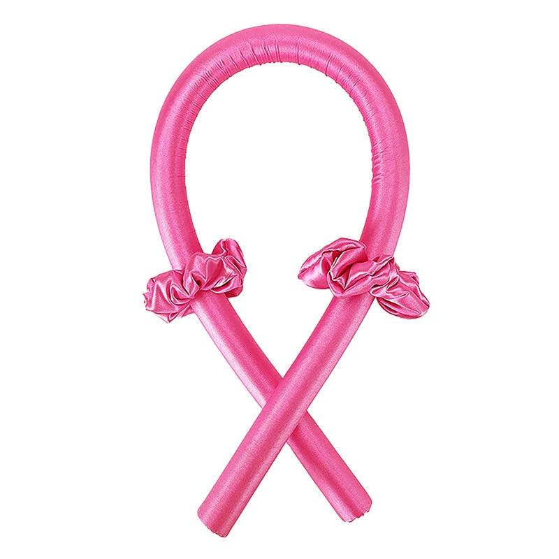 Rosa Lockenstab aus Schaumstoff, hitzefrei, Haarstyling, Lockenwickler, Haarpflege-Accessoire.