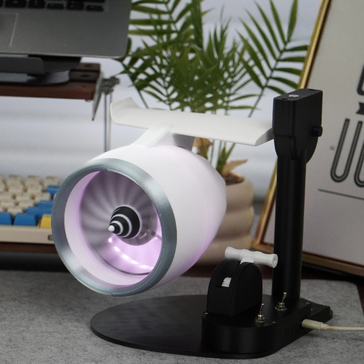 Luftfuktare i turbojet-fläktstil med RGB-belysning – AeroMist