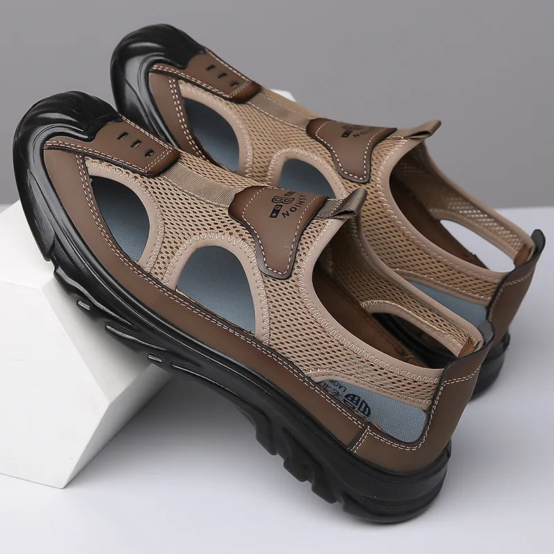 Andningsbara & stiliga mesh-sandaler för herrar – Leon