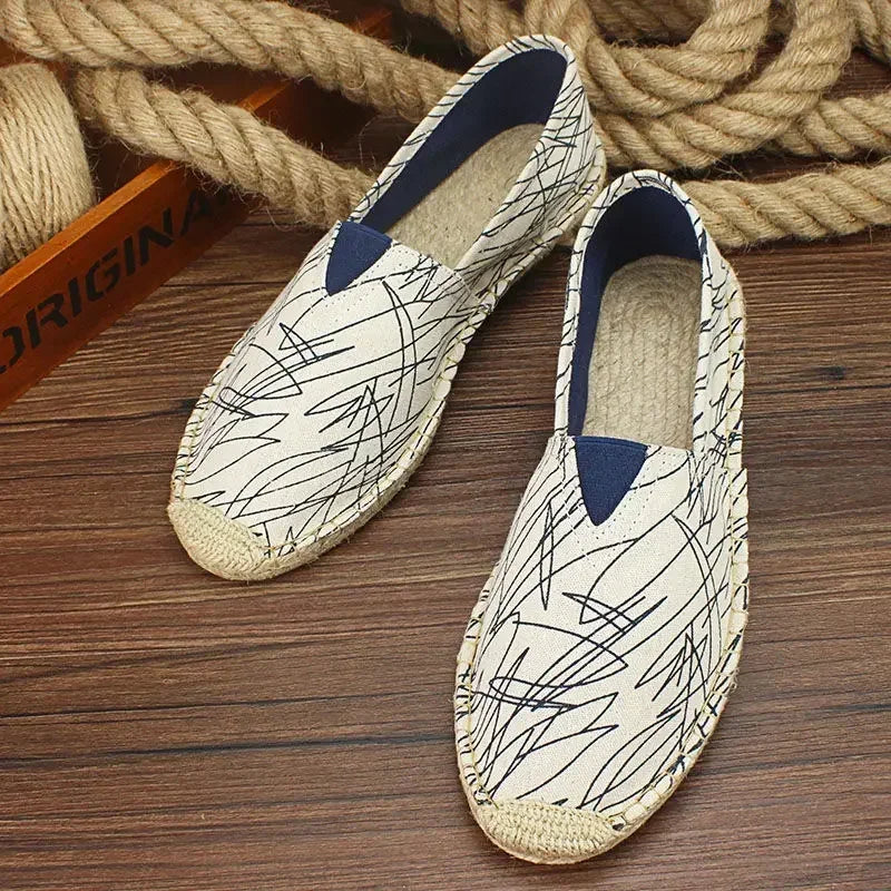 Herr-espadrill med graffitimönster – Elio