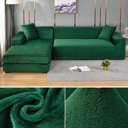 Stretch-veloursofföverdrag med lyxig finish – Sofina
