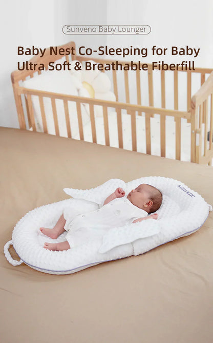 Ergonomiskt babynäste med ryggstöd och mesh-sovyta – Cosynido
