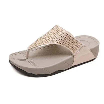 Bekväma damplattformssandaler med strass – Genève