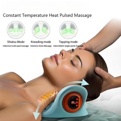 Elektrisk nack- och axelmassageapparat med traktionsstöd – Lyra
