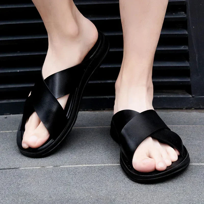 Italienska herrskinnslip-on skor – Lorenzo