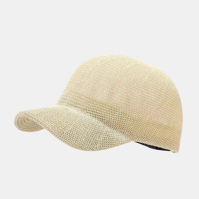 Trendig flätad solhatt med bred skärm - SunWeave Style