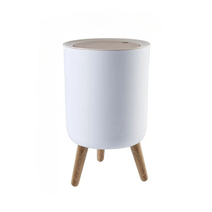 Soptunna med träfot och trycklock – EcoBin