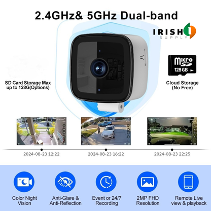 Smart AI Window Security Camera with Night Vision 2