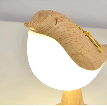 Holz-Vogel-Nachtlicht, LED, warmweiß, dekorative Tischlampe, Kinderzimmer, modernes Design