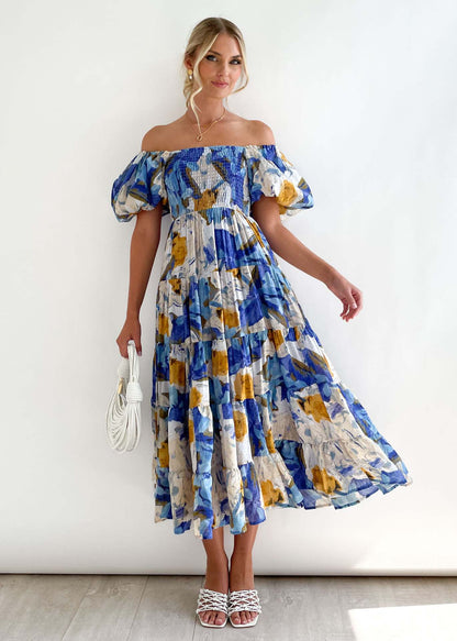 Off-shoulder midiklänning – Talia