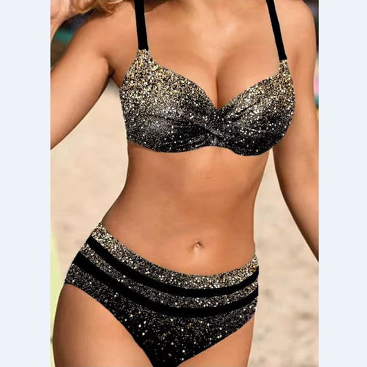 Trendigt bikiniset med hög midja – Selina
