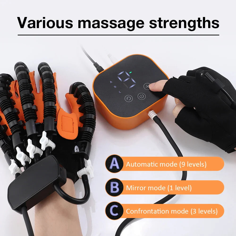 3‑i‑1 elektrisk rehabiliteringshandske för rehabilitering efter stroke och handterapi – Soren