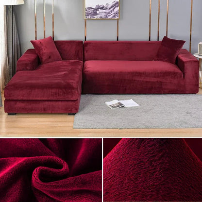 Stretch-veloursofföverdrag med lyxig finish – Sofina