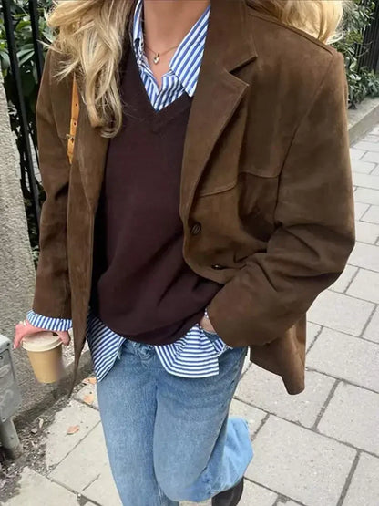 Damhöstjacka med figursydd passform och isolerande material – Eveline