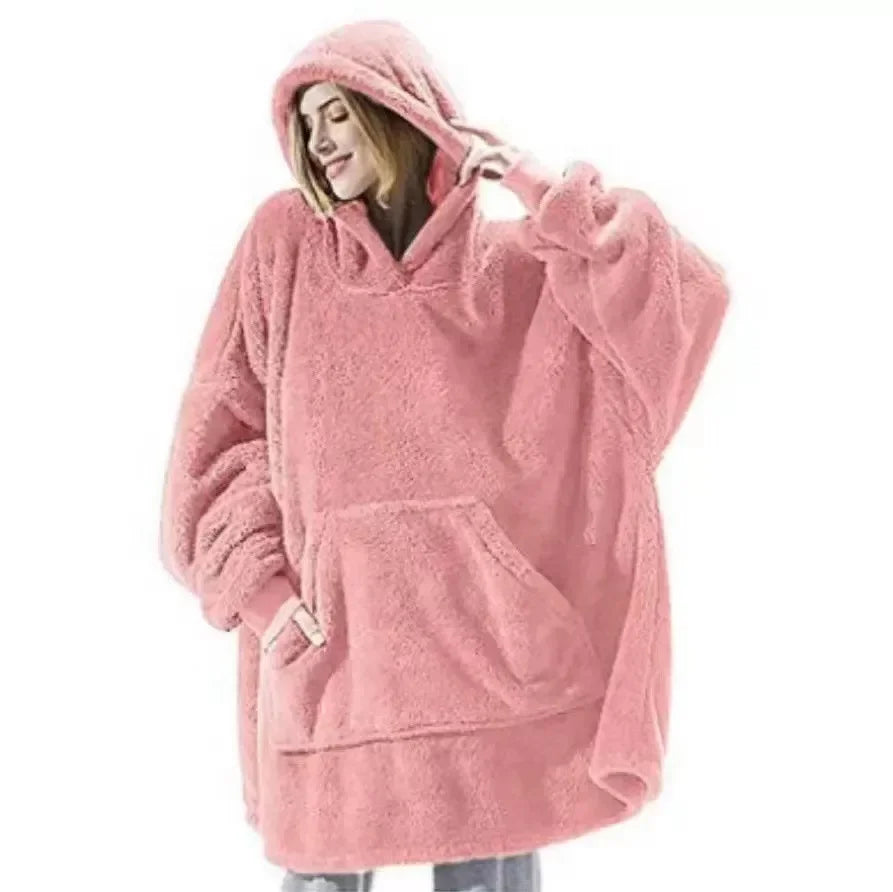 Oversized flanellfleece-tröja för damer och herrar – FleeceHaven