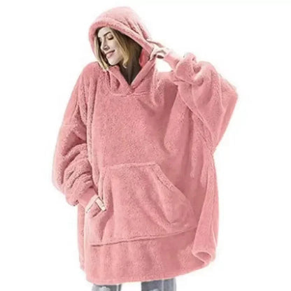 Oversized flanellfleece-tröja för damer och herrar – FleeceHaven