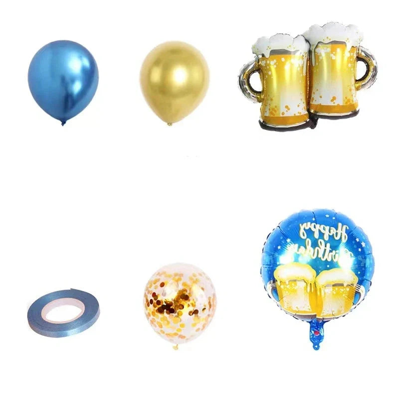 Ballongset i ölkrusdesign (16-delat) – Skålballong Oktoberfest 2026