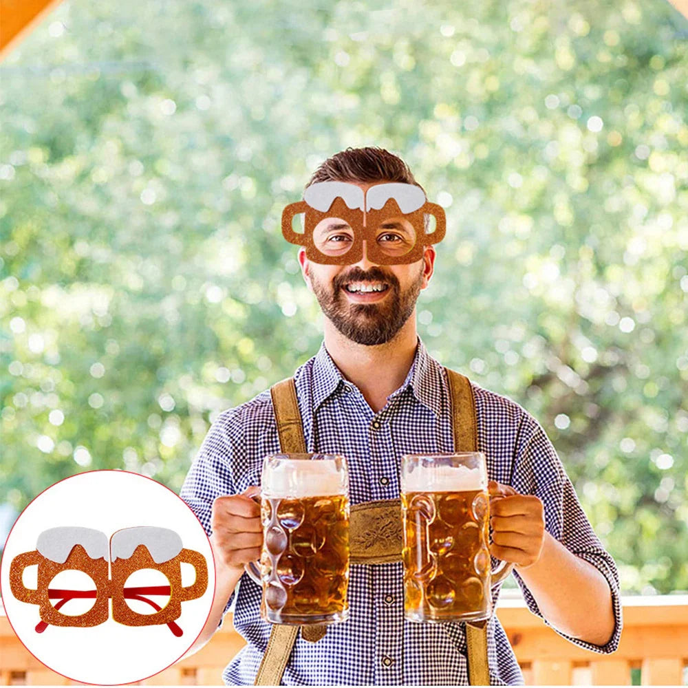 Partyglasögonset i oktoberfestdesign (12-delat) - 1+1 gratis - Skämtglasögon Oktoberfest 2026