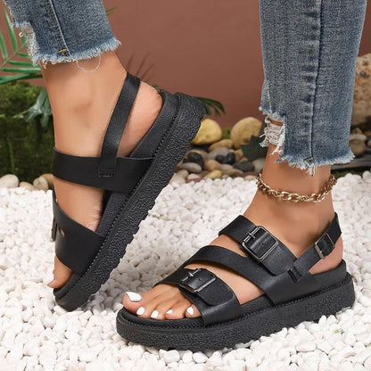 Bekväma veganska sandaler för seniorer med halkfri sula – Caitlyn