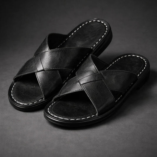 Men's Sandals | Crossed Strap Design & Slip-On Comfort 2