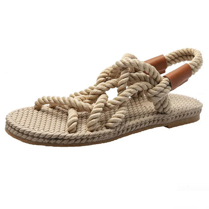 Flätade gladiatorsandaler – Serina