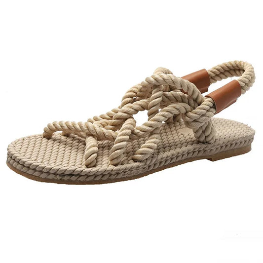 Flätade gladiatorsandaler – Serina