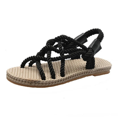 Flätade gladiatorsandaler – Serina