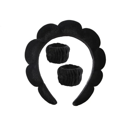 Plush Spa Huvudband och handledsband-set - Fluffiea