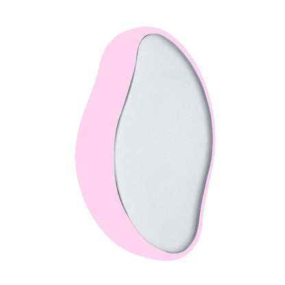 Rosa ergonomischer Make-up-Schwamm, tropfenförmig, für nahtloses Auftragen von Foundation.