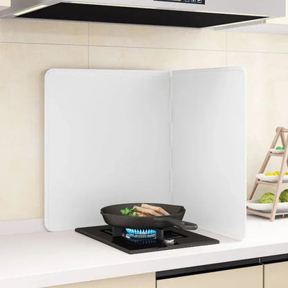 Fällbart fettstänkskydd i rostfritt stål, tvåsidigt skydd mot olja – CookShield