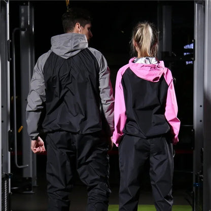 Lätt unisex träningsset med dragkedja och huva – Remo