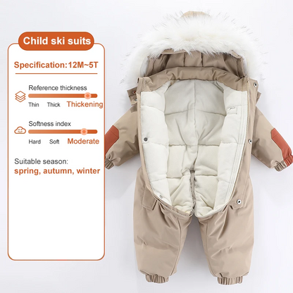 Baby-vinteroverall med huva, vattentät och varmfodrad – Mila Winterzauber Edition