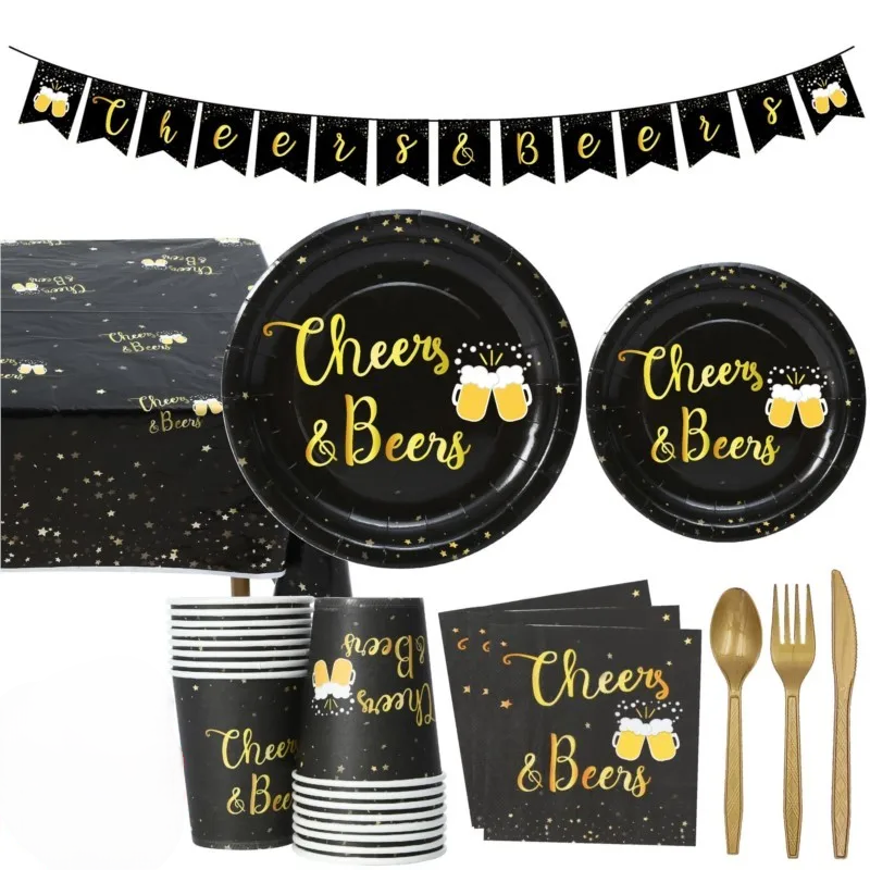 Engångsset med partytallrikar "Cheers & Beers" (för 16 gäster) – CheersSet Oktoberfest 2026
