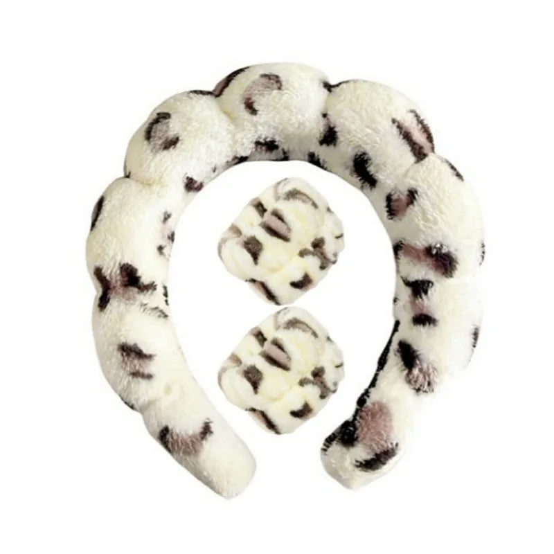 Plush Spa Huvudband och handledsband-set - Fluffiea