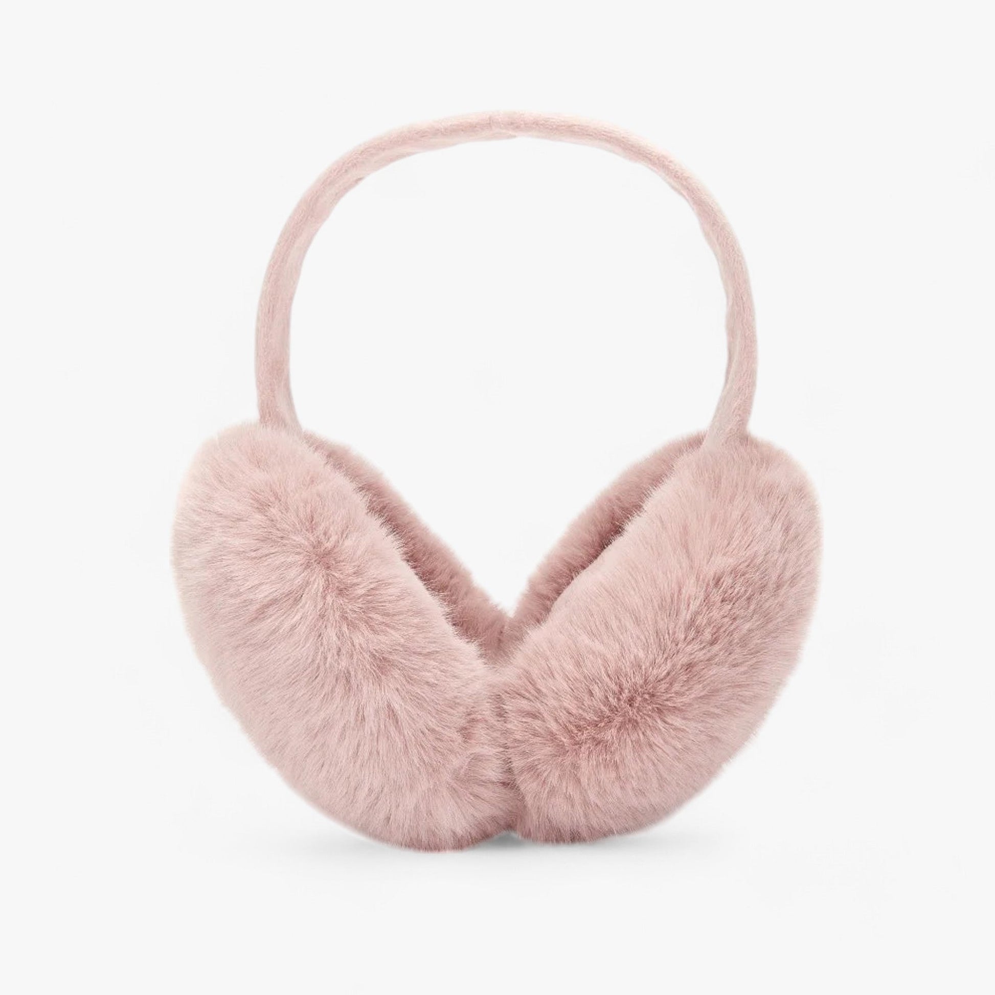 Rosa flauschige Ohrenschützer, Winteraccessoire, warm, modisch, Damen, Kunstfell.