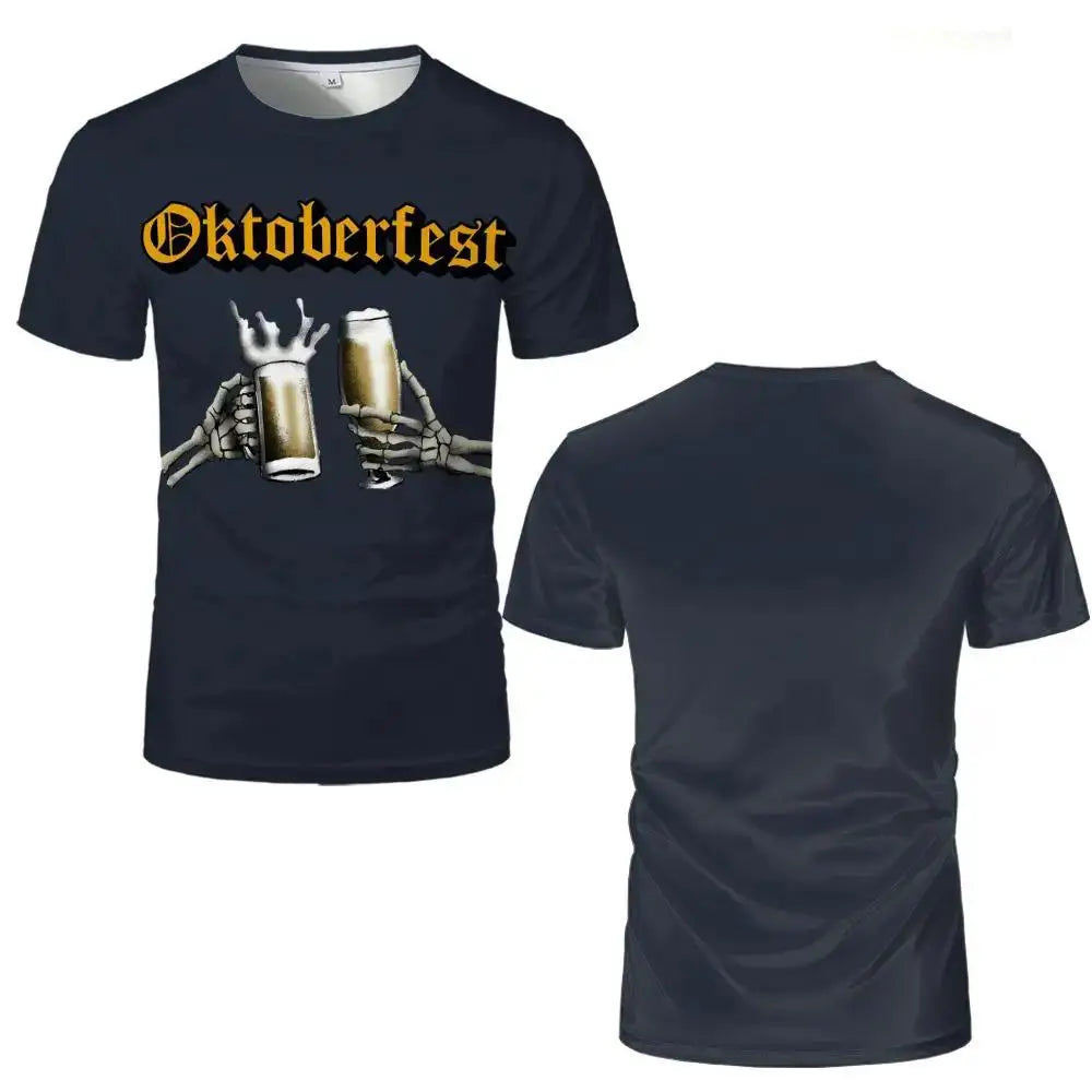 T-shirt med skelettmotiv – ProstGeist Oktoberfest 2026