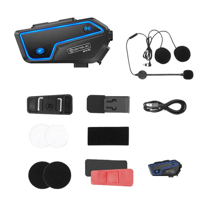 Bluetooth-motorcykelintercom för 10 förare & IP67 vattentät – RideSync