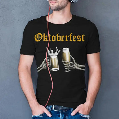 T-shirt med skelettmotiv – ProstGeist Oktoberfest 2026