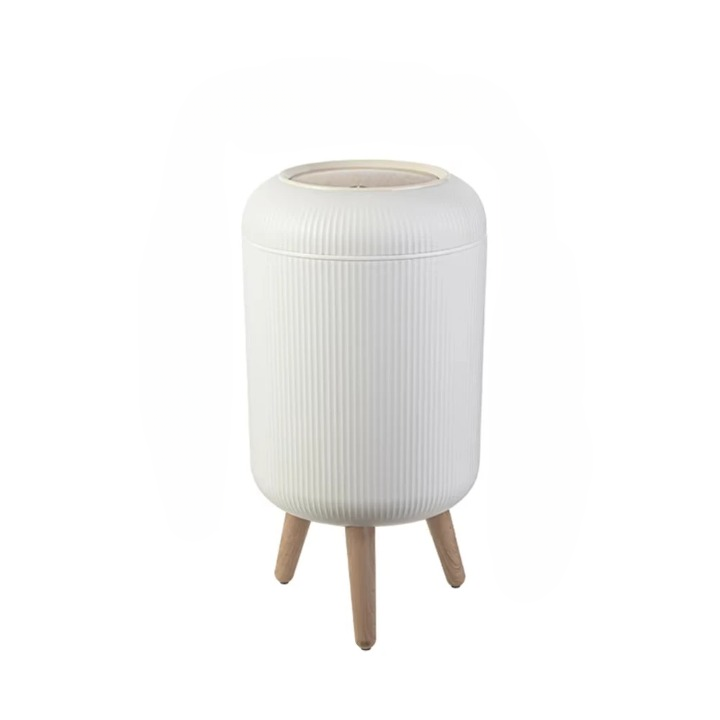 Soptunna med träfot och trycklock – EcoBin