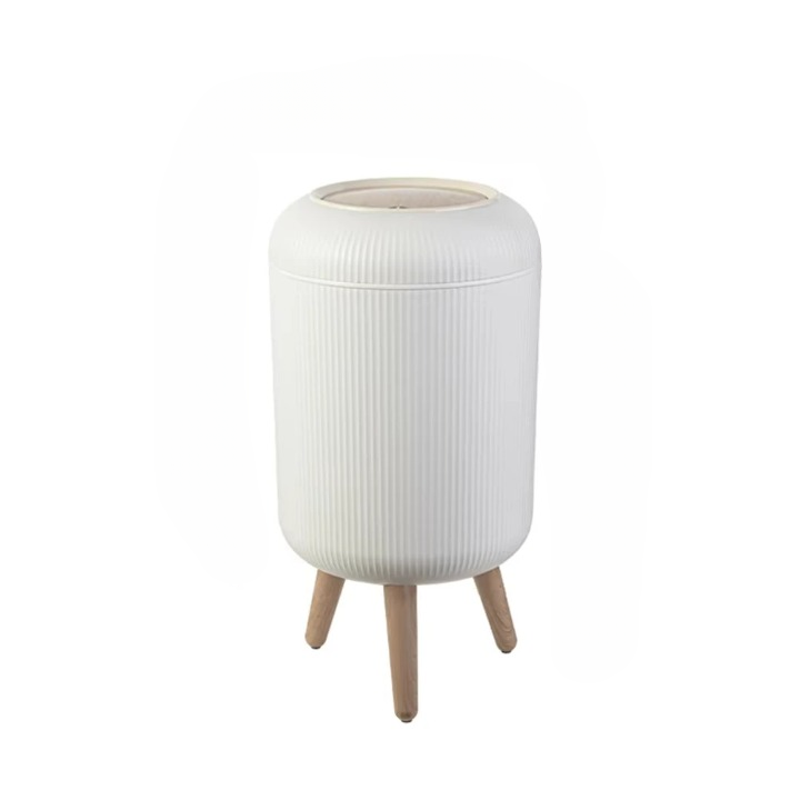 Soptunna med träfot och trycklock – EcoBin
