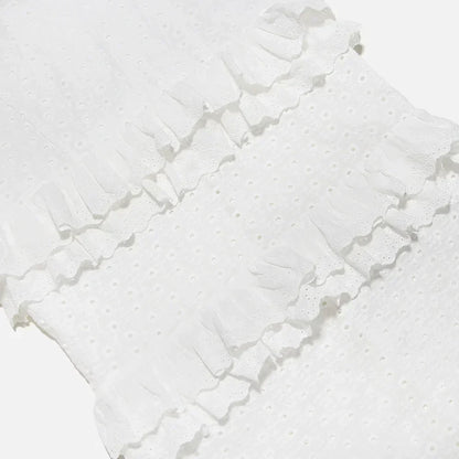 Stilren broderad camisole-maxiklänning i vitt – Alina