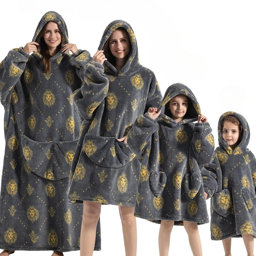 Pumpa-hoodiefilt för Halloweenmys – SpookySnuggle